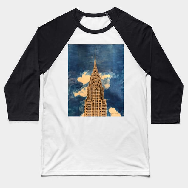 The Chrysler Building Baseball T-Shirt by gjspring